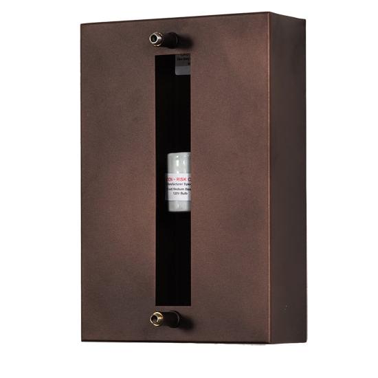 Meyda Lighting Moss Creek 8" Cinnamon Coffee Metallic Stepping Stone Wall Sconce