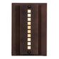 Meyda Lighting Moss Creek 8" Cinnamon Coffee Metallic Stepping Stone Wall Sconce