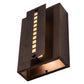 Meyda Lighting Moss Creek 8" Cinnamon Coffee Metallic Stepping Stone Wall Sconce