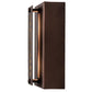 Meyda Lighting Moss Creek 8" Cinnamon Coffee Metallic Stepping Stone Wall Sconce