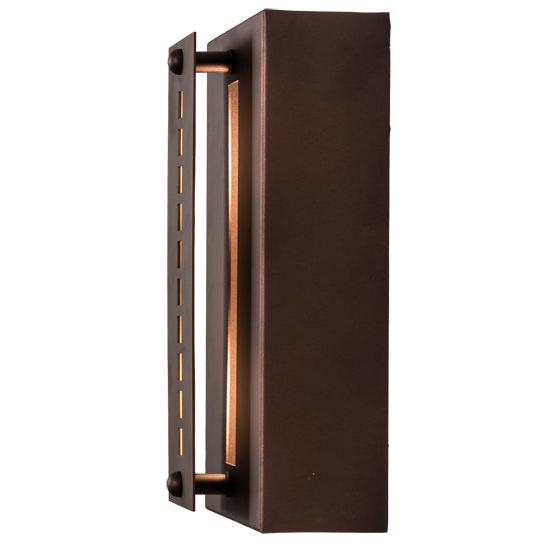 Meyda Lighting Moss Creek 8" Cinnamon Coffee Metallic Stepping Stone Wall Sconce