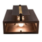 Meyda Lighting Moss Creek 8" Cinnamon Coffee Metallic Stepping Stone Wall Sconce