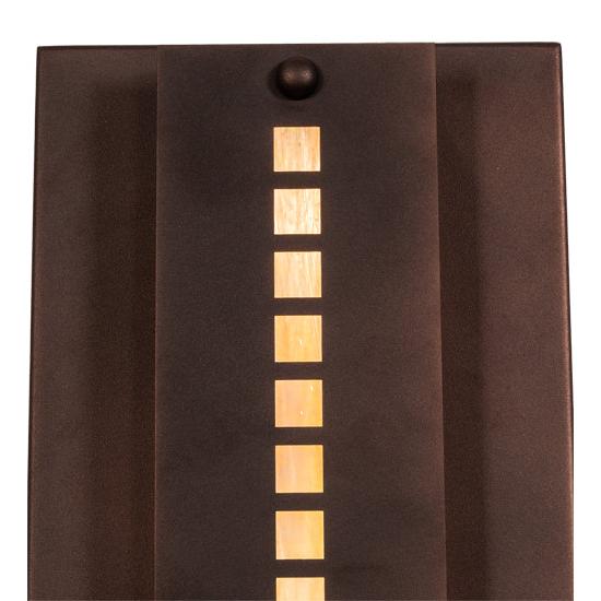 Meyda Lighting Moss Creek 8" Cinnamon Coffee Metallic Stepping Stone Wall Sconce