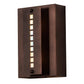 Meyda Lighting Moss Creek 8" Cinnamon Coffee Metallic Stepping Stone Wall Sconce