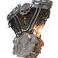 Meyda Lighting Motorcycle 15" 2-Light Extreme Chrome & Textured Black Motor Wall Sconce With Devil Red Idalight Shade