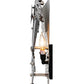 Meyda Lighting Motorcycle 15" 2-Light Extreme Chrome & Textured Black Motor Wall Sconce With Devil Red Idalight Shade