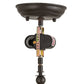 Meyda Lighting Motorcycle 15" 2-Light Timeless Bronze Flush Mount Light With Amber Mica Shade Glass