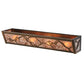 Meyda Lighting Mountain 24" 4-Light Antique Copper Range Vanity Light With Silver Mica Shade Glass