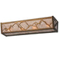 Meyda Lighting Mountain 24" 4-Light Antique Copper Range Vanity Light With Silver Mica Shade Glass