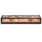 Meyda Lighting Mountain 24" 4-Light Antique Copper Range Vanity Light With Silver Mica Shade Glass