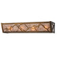 Meyda Lighting Mountain 24" 4-Light Antique Copper Range Vanity Light With Silver Mica Shade Glass