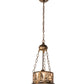 Meyda Lighting Mountain Pine 10" Antique Copper Inverted Pendant Light With Silver Mica Shade Glass