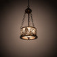 Meyda Lighting Mountain Pine 10" Antique Copper Inverted Pendant Light With Silver Mica Shade Glass