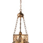 Meyda Lighting Mountain Pine 10" Antique Copper Inverted Pendant Light With Silver Mica Shade Glass