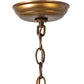 Meyda Lighting Mountain Pine 10" Antique Copper Inverted Pendant Light With Silver Mica Shade Glass