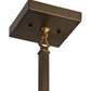 Meyda Lighting Mountain Pine 10" Antique Copper Mini Pendant Light With Silver Mica Shade Glass
