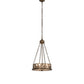 Meyda Lighting Mountain Pine 16" 2-Light Antique Copper Inverted Pendant Light With Silver Shade Glass