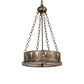 Meyda Lighting Mountain Pine 16" 2-Light Antique Copper Inverted Pendant Light With Silver Shade Glass