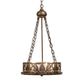 Meyda Lighting Mountain Pine 16" 2-Light Antique Copper Inverted Pendant Light With Silver Shade Glass