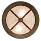 Meyda Lighting Mountain Pine 16" 2-Light Antique Copper Inverted Pendant Light With Silver Shade Glass