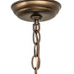 Meyda Lighting Mountain Pine 16" 2-Light Antique Copper Inverted Pendant Light With Silver Shade Glass