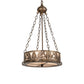 Meyda Lighting Mountain Pine 16" 2-Light Antique Copper Inverted Pendant Light With Silver Shade Glass