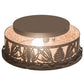 Meyda Lighting Mountain Pine 16" 2-Light Mahogany Bronze Flush Mount Light With Silver Mica Shade Glass