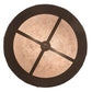 Meyda Lighting Mountain Pine 16" 2-Light Mahogany Bronze Flush Mount Light With Silver Mica Shade Glass
