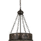 Meyda Lighting Mountain Pine 16" 4-Light Timeless Bronze Inverted Pendant Light With Silver Mica Shade Glass