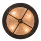 Meyda Lighting Mountain Pine 16" 4-Light Timeless Bronze Inverted Pendant Light With Silver Mica Shade Glass
