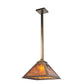 Meyda Lighting Mountain Pine 20" Antique Copper Pendant Light With Amber Mica Shade Glass