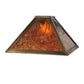 Meyda Lighting Mountain Pine 20" Antique Copper Pendant Light With Amber Mica Shade Glass
