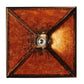 Meyda Lighting Mountain Pine 20" Antique Copper Pendant Light With Amber Mica Shade Glass