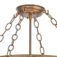 Meyda Lighting Mountain Pine 22" 4-Light Antique Copper & Green Needles Semi-flush Mount Ceiling Light With Silver Mica Shade Glass