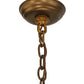 Meyda Lighting Mountain Pine 22" 4-Light Antique Copper Inverted Pendant Light With Green & Brown Shade Glass
