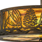Meyda Lighting Mountain Pine 22" 4-Light Antique Copper Inverted Pendant Light With Multi-Colored Shade Glass