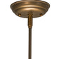 Meyda Lighting Mountain Pine 22" 4-Light Antique Copper Inverted Pendant Light With Multi-Colored Shade Glass