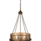 Meyda Lighting Mountain Pine 22" 4-Light Antique Copper Inverted Pendant Light With Silver Mica Shade Glass