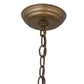 Meyda Lighting Mountain Pine 22" 4-Light Antique Copper Inverted Pendant Light With Silver Mica Shade Glass
