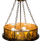 Meyda Lighting Mountain Pine 22" 4-Light Antique Copper Semi-flush Mount Light With Amber Mica Shade Glass
