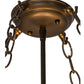 Meyda Lighting Mountain Pine 22" 4-Light Antique Copper Semi-flush Mount Light With Amber Mica Shade Glass