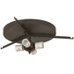 Meyda Lighting Mountain Pine 22" 4-Light Oil Rubbed Bronze Flush Mount Light With Silver Mica Shade Glass