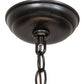 Meyda Lighting Mountain Pine 22" 4-Light Textured Black Inverted Pendant Light With Amber Mica & Beige Shade Glass