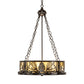 Meyda Lighting Mountain Pine 22" 4-Light Timeless Bronze Inverted Pendant Light With Beige Shade Glass