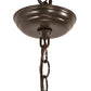 Meyda Lighting Mountain Pine 22" 4-Light Timeless Bronze Inverted Pendant Light With Beige Shade Glass