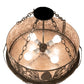 Meyda Lighting Mountain Pine 22" 4-Light Timeless Bronze Semi-flush Mount Light With Silver Mica Shade Glass