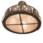 Meyda Lighting Mountain Pine 22" 4-Light Timeless Bronze Semi-flush Mount Light With Silver Mica Shade Glass