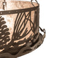 Meyda Lighting Mountain Pine 22" 4-Light Timeless Bronze Semi-flush Mount Light With Silver Mica Shade Glass
