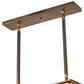Meyda Lighting Mountain Pine 24" 2-Light Antique Copper Island Pendant Light With Beige Art Shade Glass