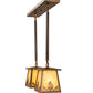 Meyda Lighting Mountain Pine 24" 2-Light Antique Copper Island Pendant Light With Beige Art Shade Glass